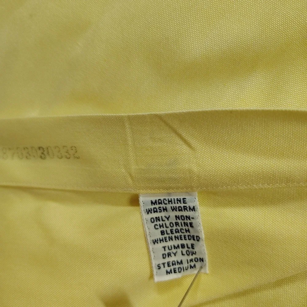 Ralph‎ Lauren Mens Yellow Button Down Shirt Classic Fit 17 32/33 Cotton
